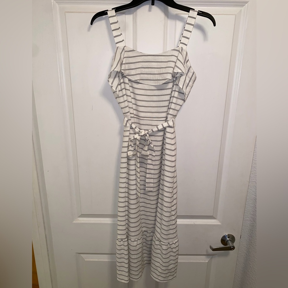 Banana Republic Striped Flounce Dress